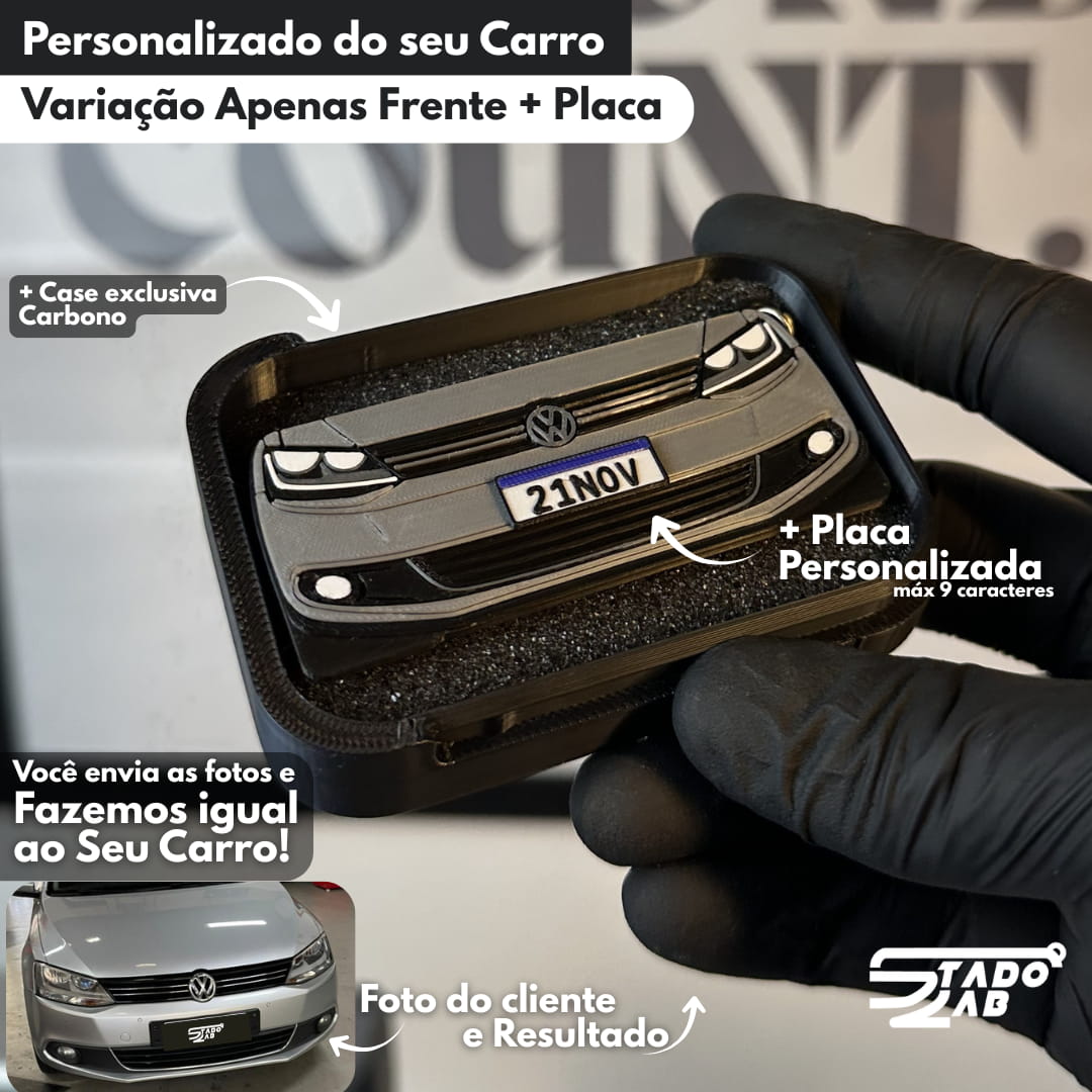 Chaveiro Personalizado do Seu Carro - Custom StadoLab®
