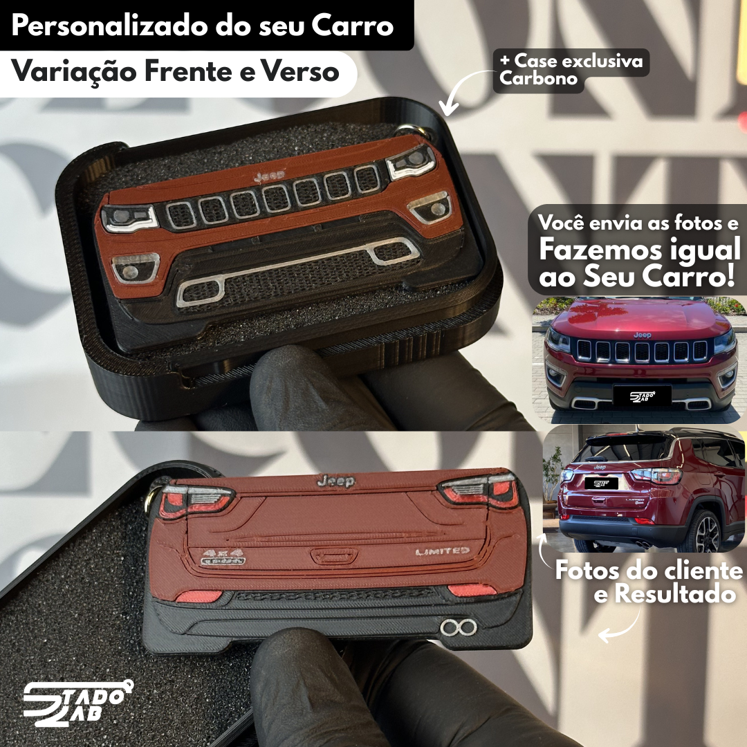Chaveiro Personalizado do Seu Carro - Custom StadoLab®