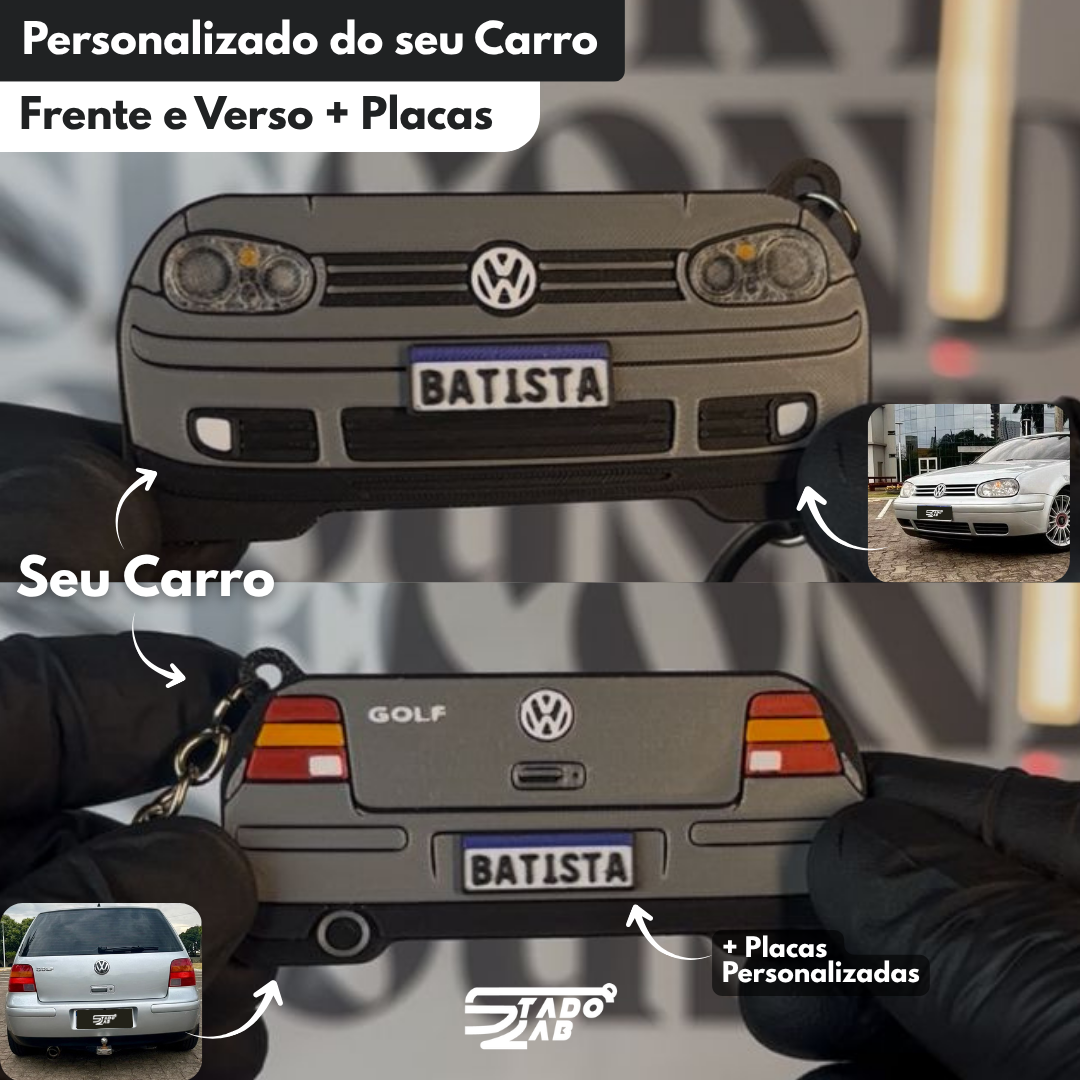 Chaveiro Custom StadoLab® - Personalizado do Seu Carro