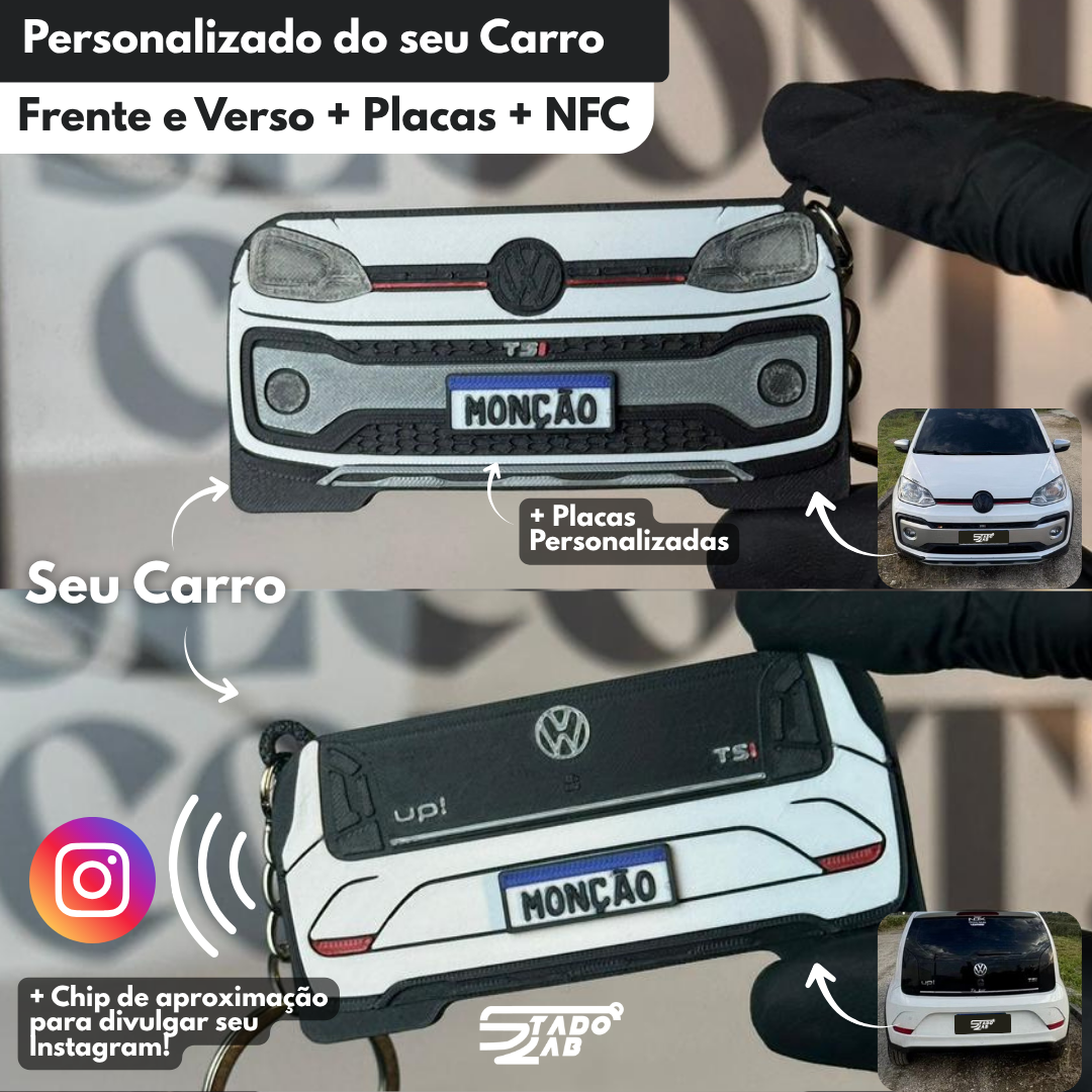 Chaveiro Custom StadoLab® - Personalizado do Seu Carro