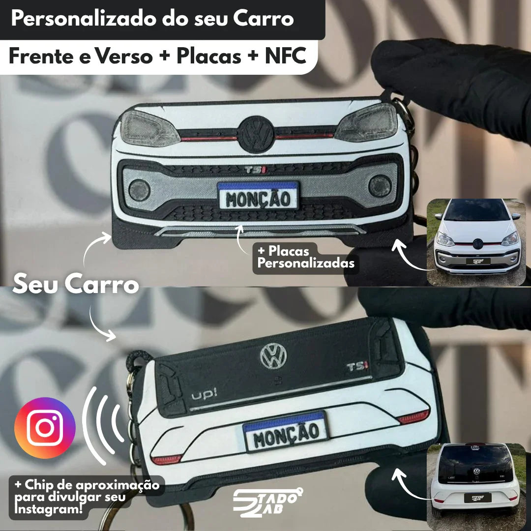 Chaveiro Personalizado do Seu Carro - Custom StadoLab®